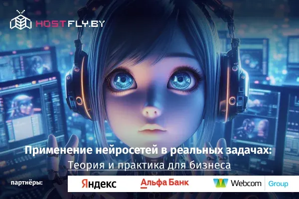 Яндекс, Битрикс24 и Webcom Group о нейросетях в бизнесе: бесплатная онлайн-конференция HostFly.by