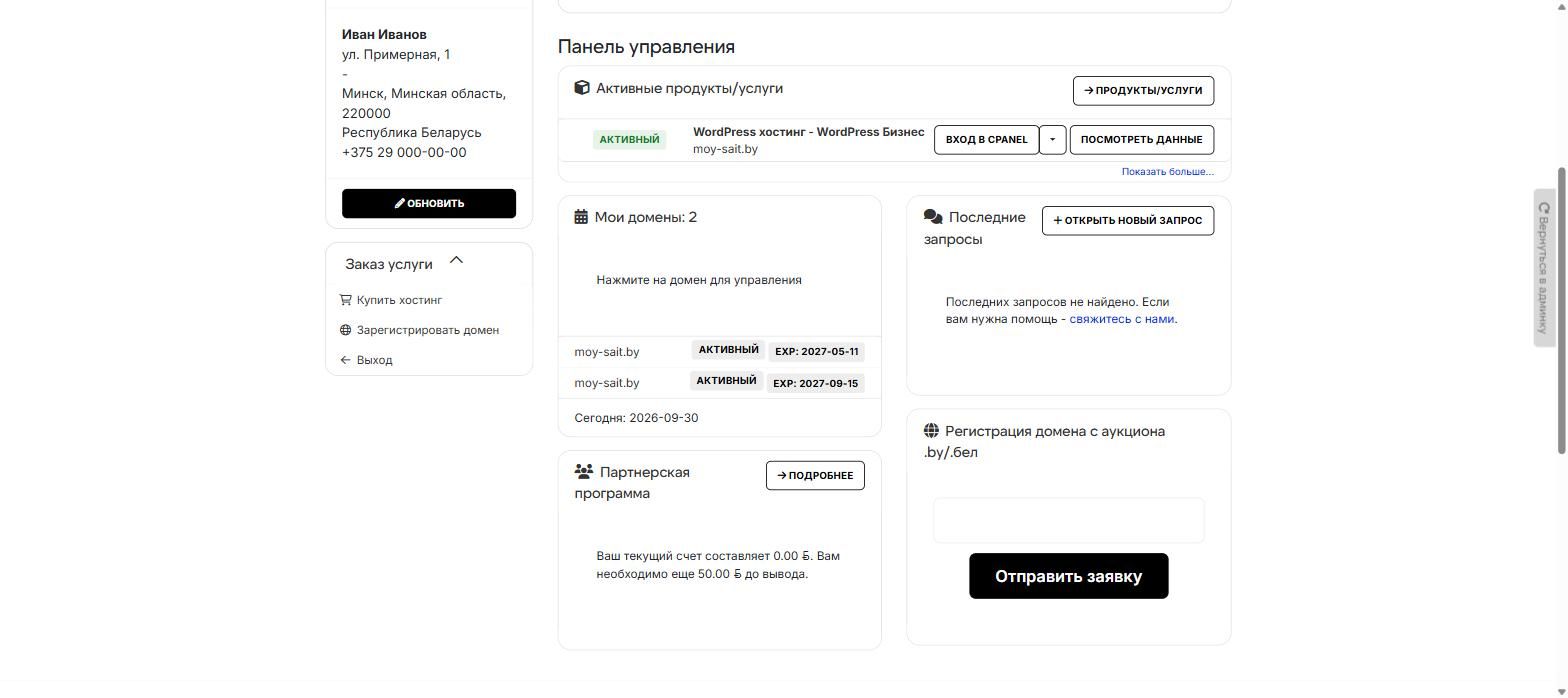 Регистрация домена с аукциона